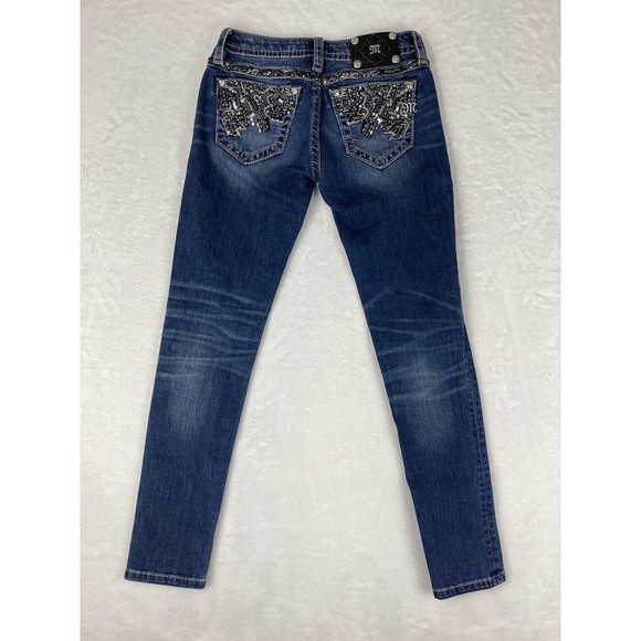 Miss Me Signature Skinny Jeans Women's Medium Wash Blue Size 26 - Picture 11 of 16